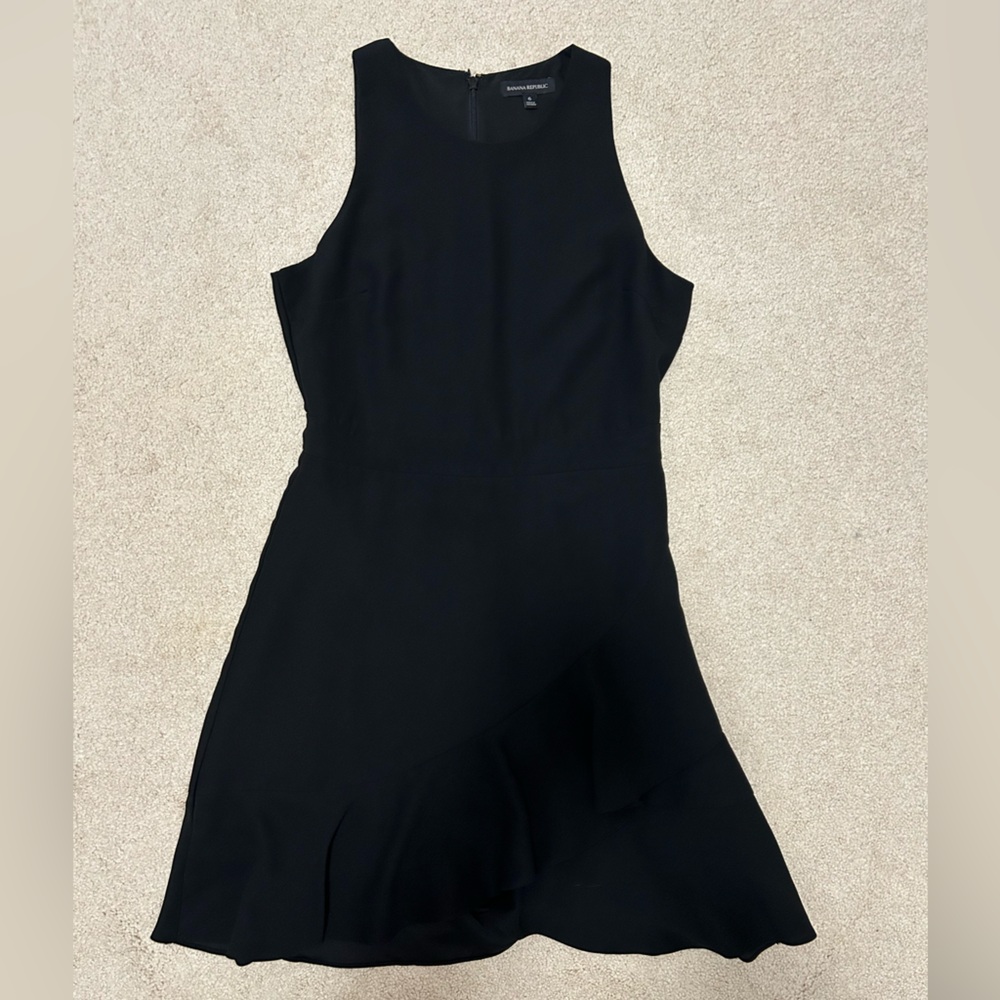 Banana Republic Asymmetrical Black Dress, size 6